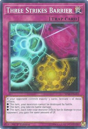 Three Strikes Barrier (SP18-EN045) - Star Pack VRAINS 1st Edition Star Pack VRAINS Yugioh Single Squirtle Squad Card Shop.