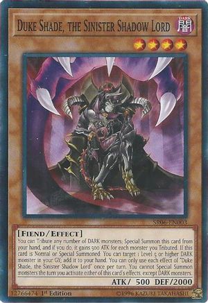 Duke Shade, the Sinister Shadow Lord (SR06-EN003) - Structure Deck: Lair of Darkness 1st Edition Structure Deck: Lair of Darkness Yugioh Single Squirtle Squad Card Shop.