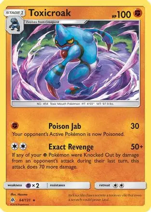 Toxicroak SM Forbidden Light - Rare