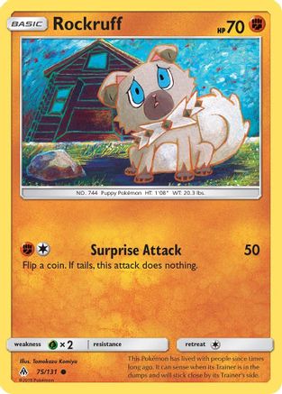 Rockruff 075 - Reverse Holofoil SM Forbidden Light - Common SM - Forbidden Light Pokemon Single Squirtle Squad Card Shop.
