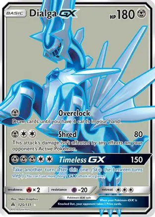 Dialga GX (Full Art) - Holofoil SM Forbidden Light - Ultra Rare SM - Forbidden Light Pokemon Single Squirtle Squad Card Shop.