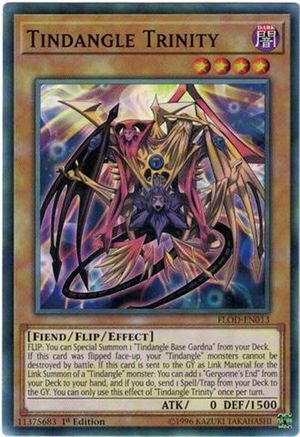 Tindangle Trinity (FLOD-EN013) - Flames of Destruction Unlimited Flames of Destruction Yugioh Single Squirtle Squad Card Shop.