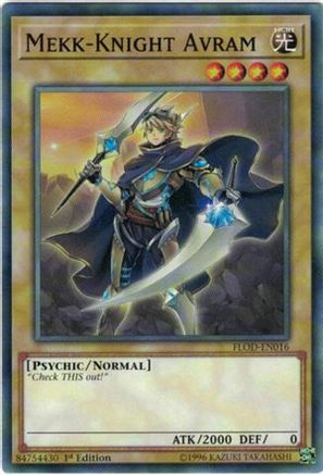 Mekk-Knight Avram (FLOD-EN016) - Flames of Destruction Unlimited Flames of Destruction Yugioh Single Squirtle Squad Card Shop.