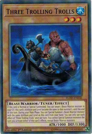 Three Trolling Trolls (FLOD-EN030) - Flames of Destruction Unlimited Flames of Destruction Yugioh Single Squirtle Squad Card Shop.