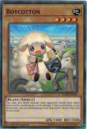 Boycotton (FLOD-EN035) - Flames of Destruction Unlimited Flames of Destruction Yugioh Single Squirtle Squad Card Shop.
