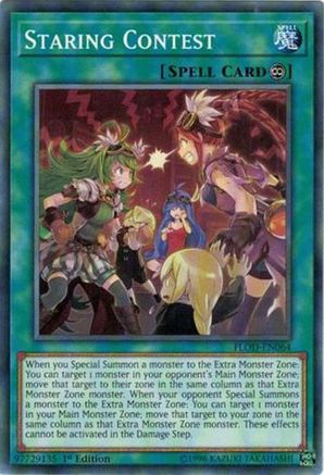 Staring Contest (FLOD-EN064) - Flames of Destruction Unlimited Flames of Destruction Yugioh Single Squirtle Squad Card Shop.