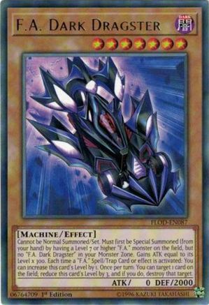 F.A. Dark Dragster (FLOD-EN087) - Flames of Destruction 1st Edition Flames of Destruction Yugioh Single Squirtle Squad Card Shop.