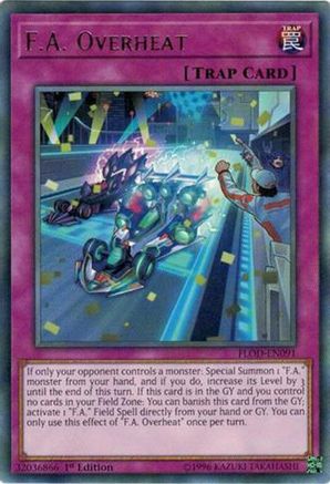 F.A. Overheat (FLOD-EN091) - Flames of Destruction Unlimited Flames of Destruction Yugioh Single Squirtle Squad Card Shop.