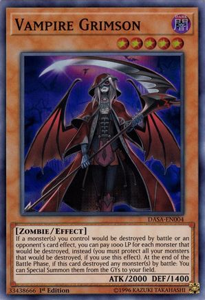 Vampire Grimson (DASA-EN004) - Dark Saviors 1st Edition Dark Saviors Yugioh Single Squirtle Squad Card Shop.