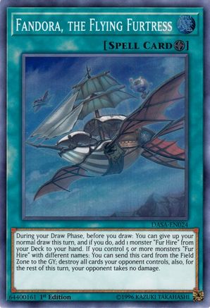 Fandora, the Flying Furtress (DASA-EN024) - Dark Saviors 1st Edition Dark Saviors Yugioh Single Squirtle Squad Card Shop.