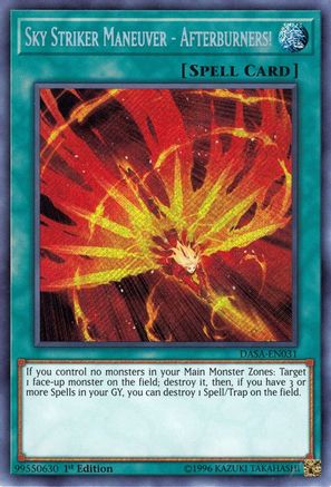 Sky Striker Maneuver - Afterburners! (DASA-EN031) - Dark Saviors 1st Edition Dark Saviors Yugioh Single Squirtle Squad Card Shop.