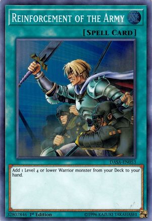 Reinforcement of the Army (DASA-EN053) - Dark Saviors 1st Edition Dark Saviors Yugioh Single Squirtle Squad Card Shop.
