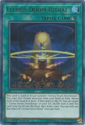 Litmus Doom Ritual (BLRR-EN014) - Battles of Legend: Relentless Revenge 1st Edition Battles of Legend: Relentless Revenge Yugioh Single Squirtle Squad Card Shop.