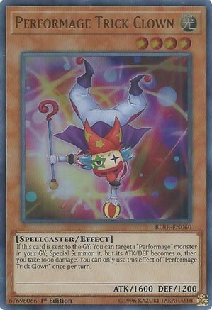 Performage Trick Clown (BLRR-EN060) - Battles of Legend: Relentless Revenge 1st Edition Battles of Legend: Relentless Revenge Yugioh Single Squirtle Squad Card Shop.