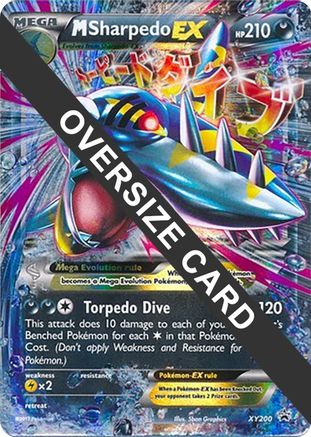 M Sharpedo EX - XY200 - Holofoil Jumbo Cards - Promo Jumbo Cards Pokemon Single Squirtle Squad Card Shop.