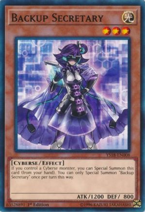 Backup Secretary (YS18-EN008) - Starter Deck: Codebreaker 1st Edition Starter Deck: Codebreaker Yugioh Single Squirtle Squad Card Shop.