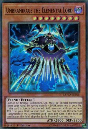 Umbramirage the Elemental Lord (CYHO-EN019) - Cybernetic Horizon 1st Edition Cybernetic Horizon Yugioh Single Squirtle Squad Card Shop.
