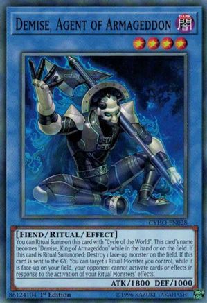 Demise, Agent of Armageddon (CYHO-EN028) - Cybernetic Horizon Unlimited Cybernetic Horizon Yugioh Single Squirtle Squad Card Shop.