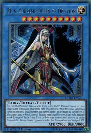 Ruin, Supreme Queen of Oblivion (CYHO-EN029) - Cybernetic Horizon Unlimited Cybernetic Horizon Yugioh Single Squirtle Squad Card Shop.