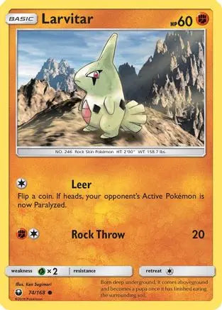 Larvitar/168 - Reverse Holofoil SM Celestial Storm - Common