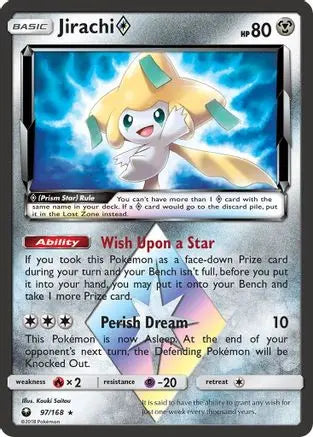 Jirachi Prism Star 097 - Holofoil SM Celestial Storm - Prism Rare