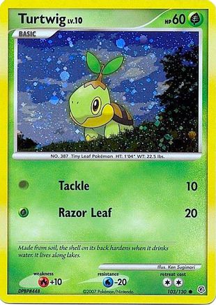 Turtwig - 103/130 (Cosmos Holofoil)/130 - Holofoil League & Championship Cards - Promo League & Championship Cards Pokemon Single Squirtle Squad Card Shop.