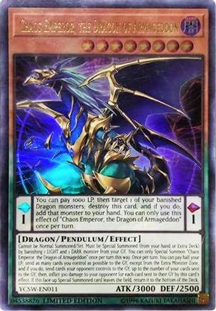 Chaos Emperor, the Dragon of Armageddon (UR) (YCSW-EN011) - Yu-Gi-Oh! Championship Series Prize Cards Limited Yu-Gi-Oh! Championship Series Prize Cards Yugioh Single Squirtle Squad Card Shop.