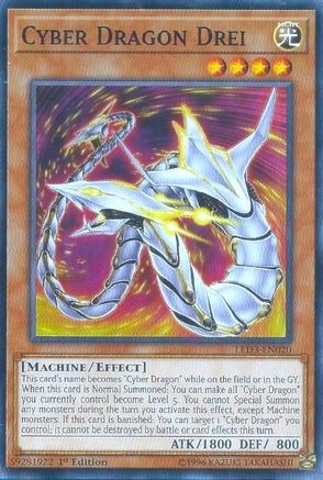 Cyber Dragon Drei (LED3-EN020) - Legendary Duelists: White Dragon Abyss 1st Edition Legendary Duelists: White Dragon Abyss Yugioh Single Squirtle Squad Card Shop.