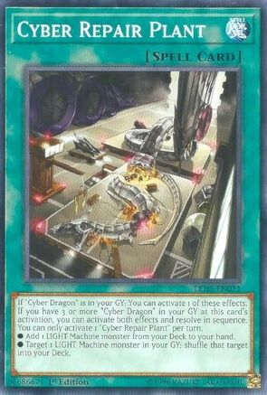 Cyber Repair Plant (LED3-EN021) - Legendary Duelists: White Dragon Abyss 1st Edition Legendary Duelists: White Dragon Abyss Yugioh Single Squirtle Squad Card Shop.