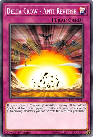 Delta Crow - Anti Reverse (LED3-EN033) - Legendary Duelists: White Dragon Abyss 1st Edition Legendary Duelists: White Dragon Abyss Yugioh Single Squirtle Squad Card Shop.