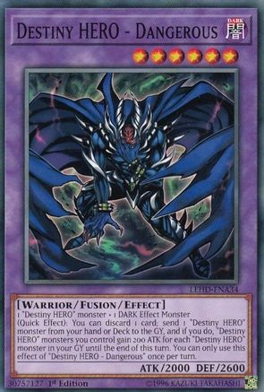 Destiny HERO - Dangerous (LEHD-ENA34) - Legendary Hero Decks 1st Edition Legendary Hero Decks Yugioh Single Squirtle Squad Card Shop.