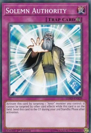 Solemn Authority (LEHD-ENB29) - Legendary Hero Decks 1st Edition Legendary Hero Decks Yugioh Single Squirtle Squad Card Shop.