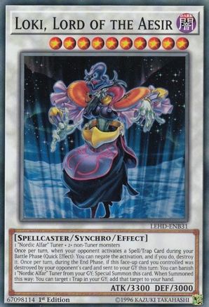 Loki, Lord of the Aesir (LEHD-ENB31) - Legendary Hero Decks 1st Edition Legendary Hero Decks Yugioh Single Squirtle Squad Card Shop.