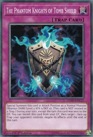 The Phantom Knights of Tomb Shield (LEHD-ENC27) - Legendary Hero Decks 1st Edition Legendary Hero Decks Yugioh Single Squirtle Squad Card Shop.