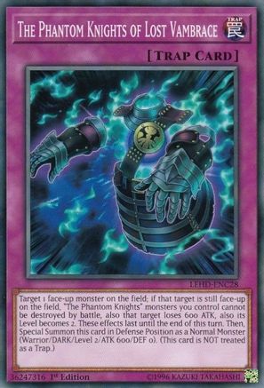 The Phantom Knights of Lost Vambrace (LEHD-ENC28) - Legendary Hero Decks 1st Edition Legendary Hero Decks Yugioh Single Squirtle Squad Card Shop.