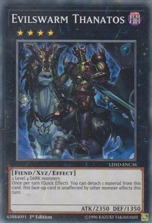 Evilswarm Thanatos (LEHD-ENC36) - Legendary Hero Decks 1st Edition Legendary Hero Decks Yugioh Single Squirtle Squad Card Shop.