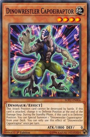 Dinowrestler Capoeiraptor (SOFU-EN006) - Soul Fusion Unlimited Soul Fusion Yugioh Single Squirtle Squad Card Shop.