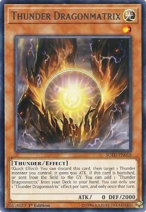 Thunder Dragonmatrix (SOFU-EN018) - Soul Fusion 1st Edition Soul Fusion Yugioh Single Squirtle Squad Card Shop.