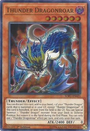 Thunder Dragonroar (SOFU-EN021) - Soul Fusion 1st Edition Soul Fusion Yugioh Single Squirtle Squad Card Shop.