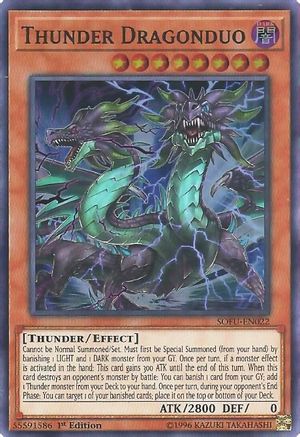 Thunder Dragonduo (SOFU-EN022) - Soul Fusion 1st Edition Soul Fusion Yugioh Single Squirtle Squad Card Shop.