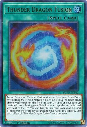 Thunder Dragon Fusion (SOFU-EN060) - Soul Fusion 1st Edition Soul Fusion Yugioh Single Squirtle Squad Card Shop.