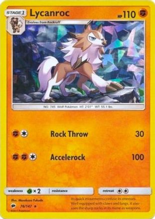 Lycanroc - 76/147 (Cracked Ice Holo)/147 - Holofoil Deck Exclusives - Holo Rare Deck Exclusives Pokemon Single Squirtle Squad Card Shop.