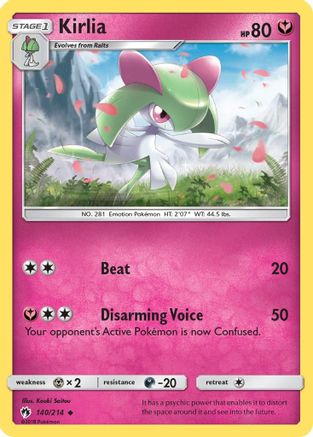 Kirlia 140 SM Lost Thunder - Uncommon SM - Lost Thunder Pokemon Single Squirtle Squad Card Shop.