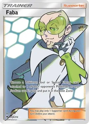 Faba (Full Art) - Holofoil SM Lost Thunder - Ultra Rare SM - Lost Thunder Pokemon Single Squirtle Squad Card Shop.