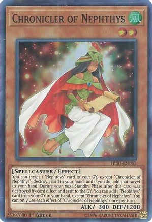 Chronicler of Nephthys (HISU-EN003) - Hidden Summoners 1st Edition Hidden Summoners Yugioh Single Squirtle Squad Card Shop.