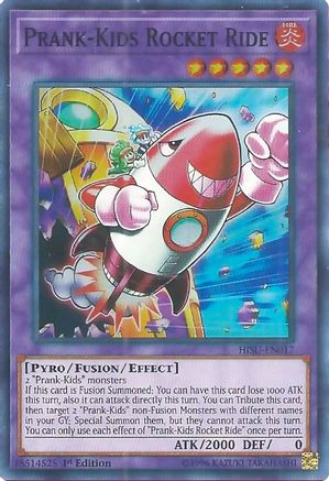 Prank-Kids Rocket Ride (HISU-EN017) - Hidden Summoners 1st Edition Hidden Summoners Yugioh Single Squirtle Squad Card Shop.