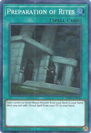 Preparation of Rites (HISU-EN042) - Hidden Summoners 1st Edition Hidden Summoners Yugioh Single Squirtle Squad Card Shop.