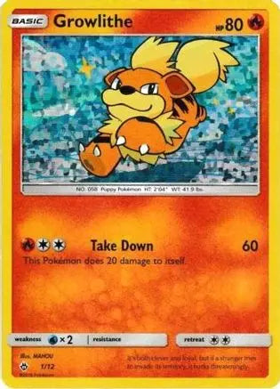 Growlithe 1/12 – McDonald’s Collection 2018 – Confetti Holofoil McDonald's Promos 2018 Pokemon Single Squirtle Squad Card Shop.