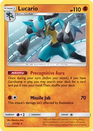 Lucario - 67/156 (SM Ultra Prism)/156 Deck Exclusives - Rare Deck Exclusives Pokemon Single Squirtle Squad Card Shop.