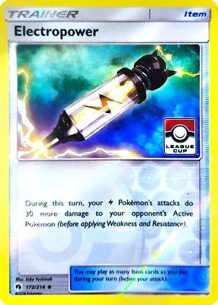 Electropower - 172/214 (League Cup)/214 - Reverse Holofoil League & Championship Cards - Promo